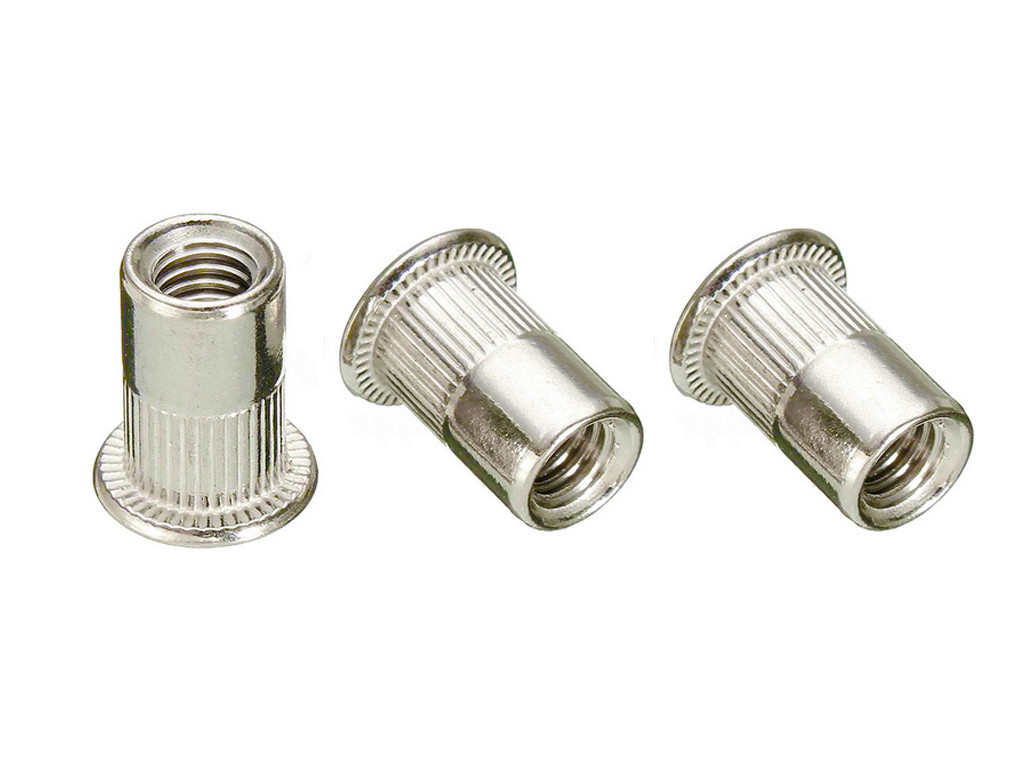 Гайка клепальна з буртиком нерж. сталь А2-70 м4 (50шт), фото 1