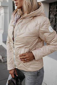Куртка жіноча з капюшоном утеплювач силікон (Норма і полубатал)
