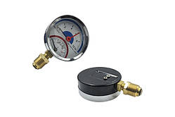 Термоманометр для котла радіальний SD Plus SD17210B, 0-10 бар, 0-120°C, 1/2", Ø80 мм