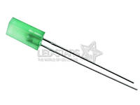 Светодиод зеленый 5x2mm. FYL-2513 GD 20mсd (570nm) прямоугольный, диффузный, 120° FORYARD