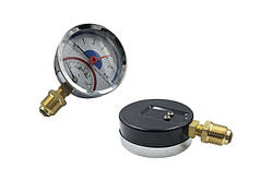 Термоманометр для котла радіальний SD Plus SD1726B, 0-6 бар, 0-120°C, 1/2", Ø80 мм