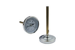 Термометр для котла SD Plus SD174100MMK, D=63 мм, 0-120°C, зі штоком L=100 мм (з кліпсою)