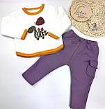 Дитячій комплект тепла кофта зі штанцями розмір 80, фото 4