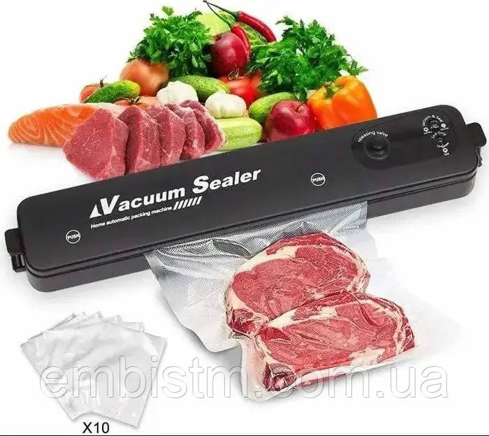Вакуумний пакувальник Vacuum Sealer ZKFK-01 90W Вакуумне паковання обладнання Вакууматор ручної продуктів