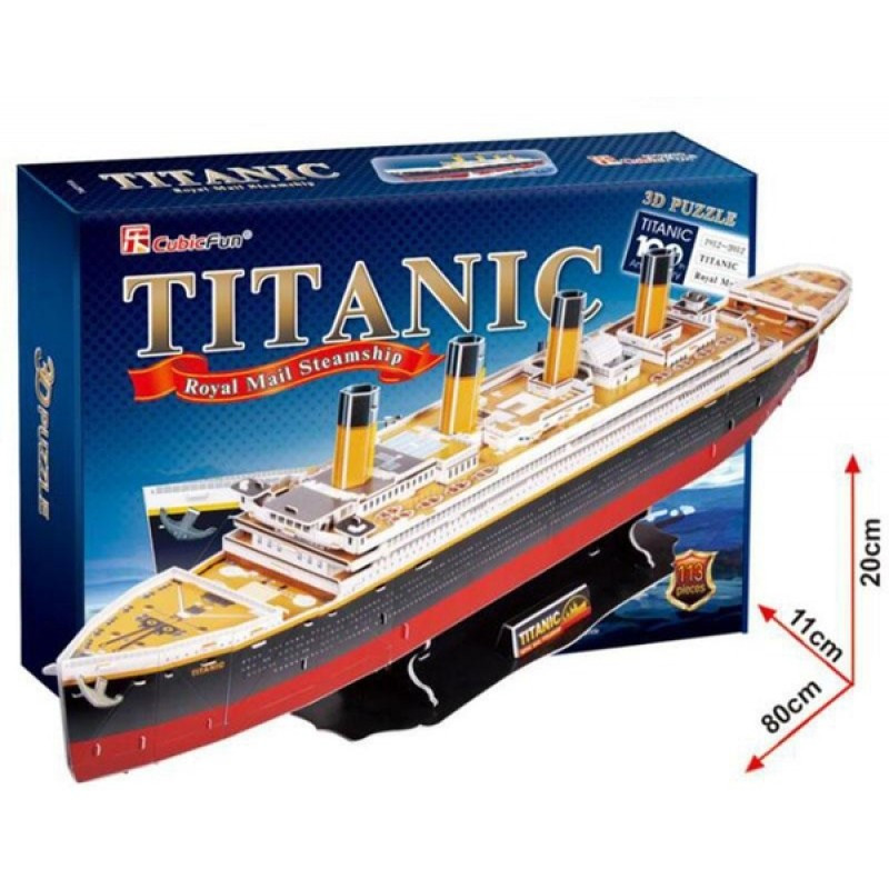 Тривимірна головоломка-конструктор CubicFun «Титанік» великий, T4011h, фото 1