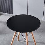 Стіл обідній круглий 60 см Bonro ВN-957 чорний, фото 5