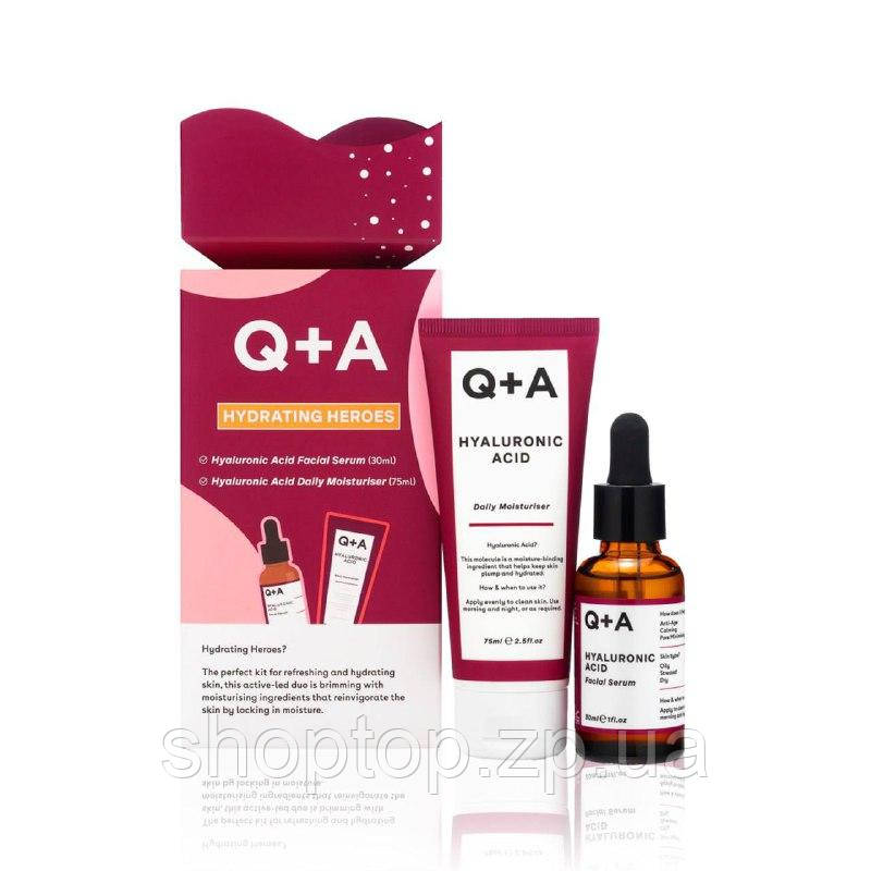 Подарунковий набір для зволоження шкіри Q+A Hydrating Heroes Gift Set
