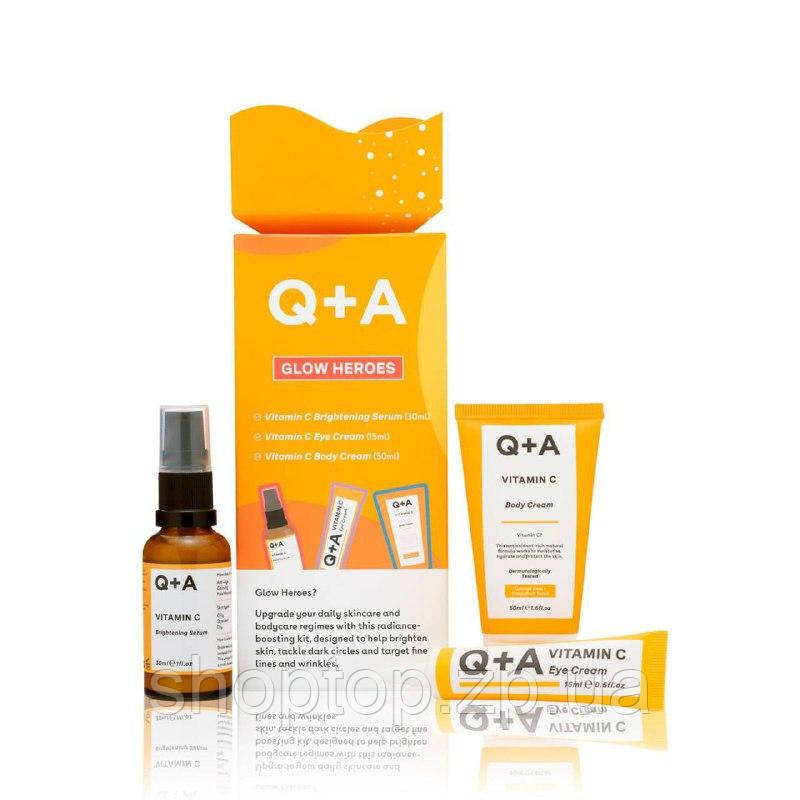 Подарунковий набір для сяяння шкіри Q+A Glow Heroes Gift Set