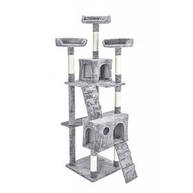 Ігровий комплекс-дряпалка для котів 170 см Bonro B-35 сірий