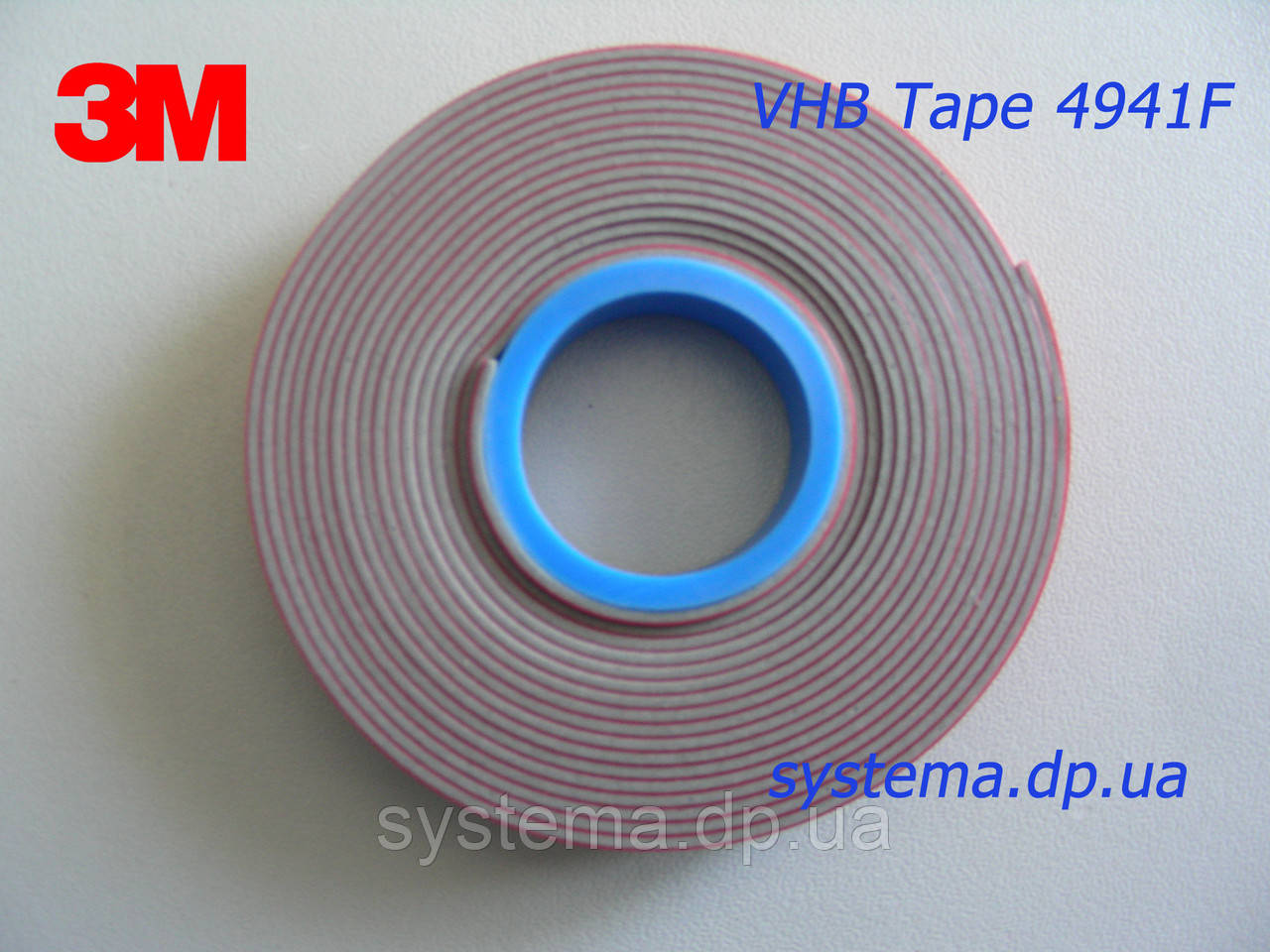 3M VHB (Very High Bond) 4941F - Двостороння клейка, особливо міцна, стрічка 3M, 6,0х1,1 мм, рулон 5 м