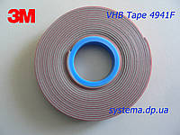 3M VHB (Very High Bond) 4941F - Двостороння клейка, особливо міцна, стрічка 3M, 6,0х1,1 мм, рулон 5 м