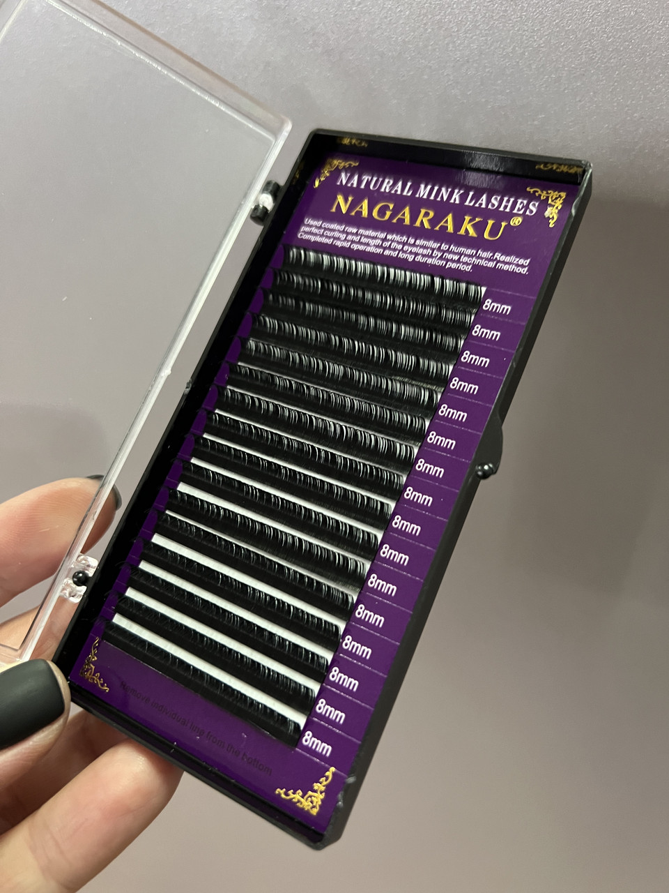 Чорні вії Nagaraku D/0,12 — 8 мм