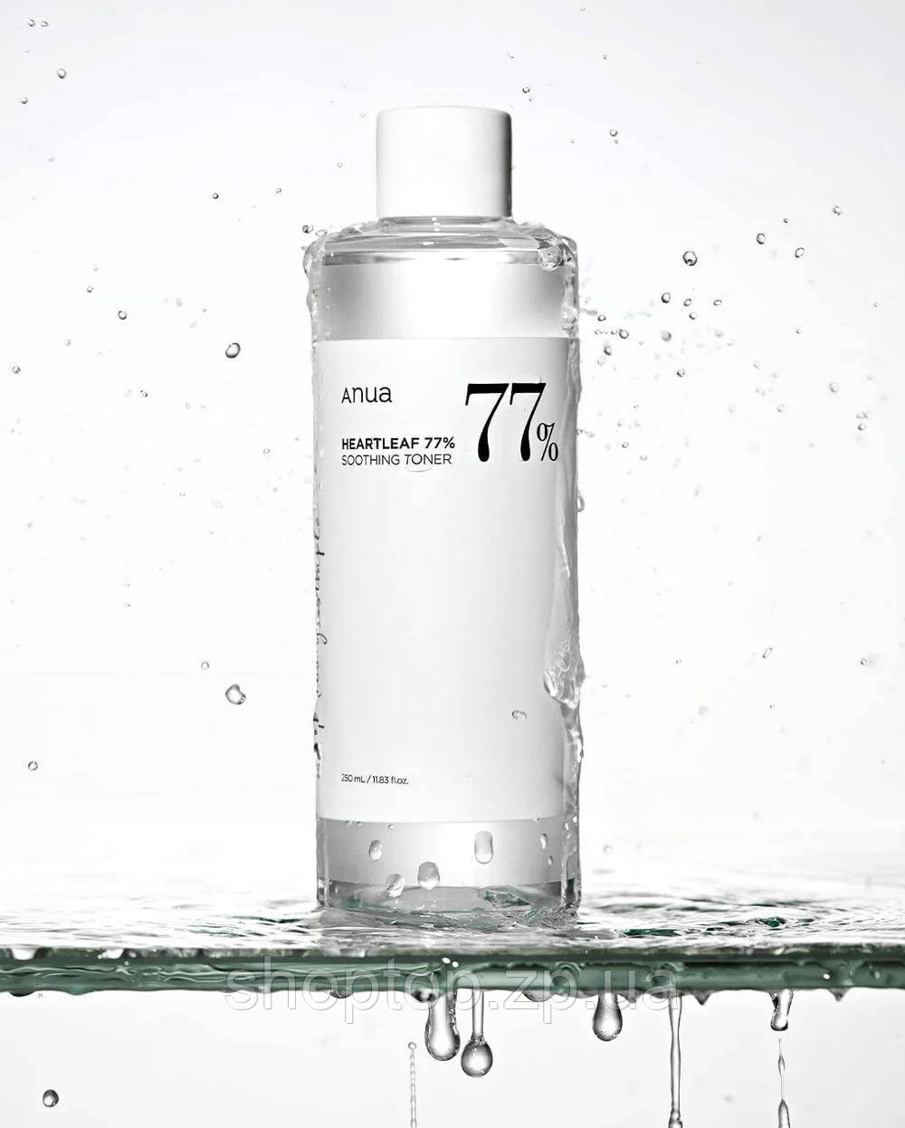 Заспокійливий тонер для обличчя з екстрактом хауттюйнії Anua Heartleaf 77% Soothing 250ml