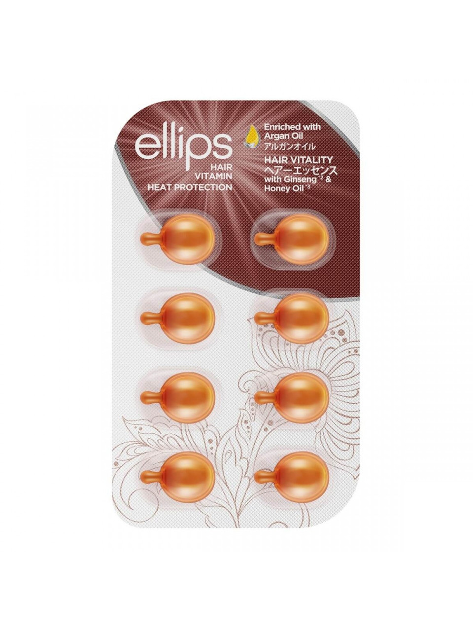 Вітаміни для волосся «Здоров'я волосся» з женьшенем та медом 8х1 мл