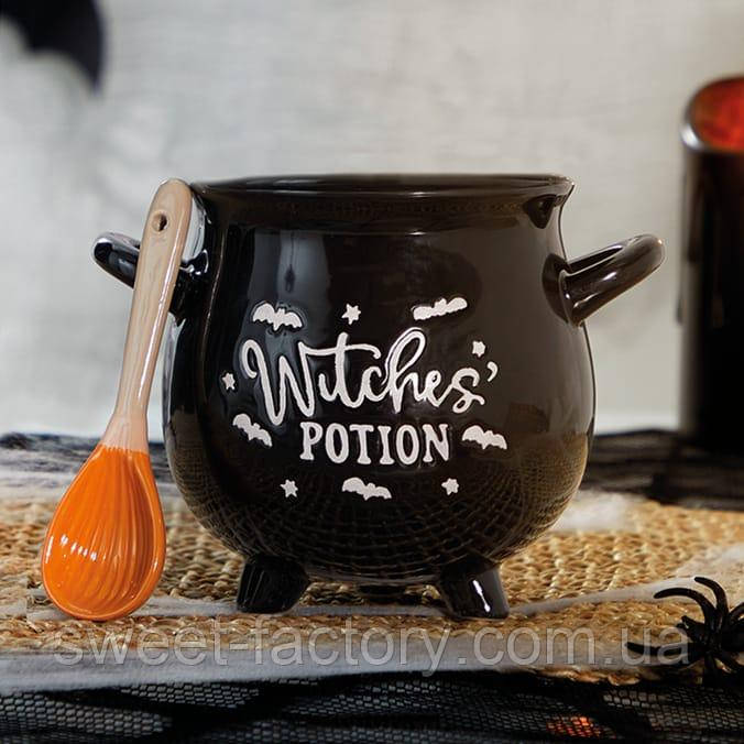 Піала Spooks & Spells Cauldron Soup Bowl & Spoon