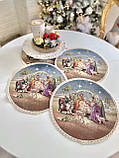 Серветка сервірувальна гобеленова Різдво Ø30 см.ROUND1153AZM, фото 3