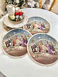 Серветка сервірувальна гобеленова Різдво Ø30 см.ROUND1153AZM, фото 2