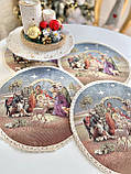 Серветка сервірувальна гобеленова Різдво Ø30 см.ROUND1153AZM, фото 5