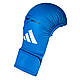 Рукавички для карате Adidas WKF (661.22) Blue без захисту великого пальця XS, фото 4