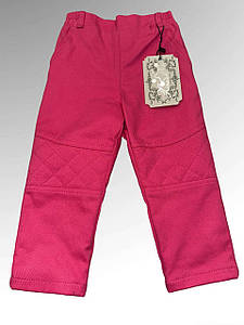 Штани для дівчинки на трикотажній підкладці 86 розміру рожевий