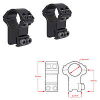 Кільця високі Matchmount 1"/9-11 mm/High