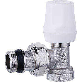 Кран радіаторний кутовий Q PROFESSIONAL 1/2" NV-QP5005 вентильний з ущільнювачем