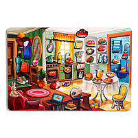 Розвиваюча гра сортер на липучці Наведи лад в кімнаті та нагодуй Ваню 2в1 Ubumblebees дерево 3+ кор 52*36*4см (ПСД271), фото 6