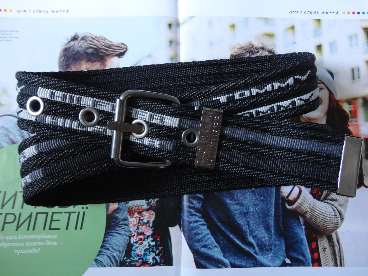 Чоловічий тканинний річний ремінь Tommy, фото 1