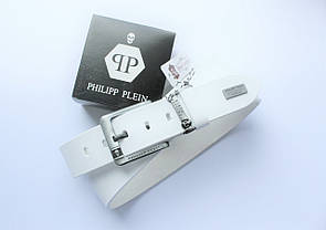 Ремінь Philipp Plein для джинсів білого кольору