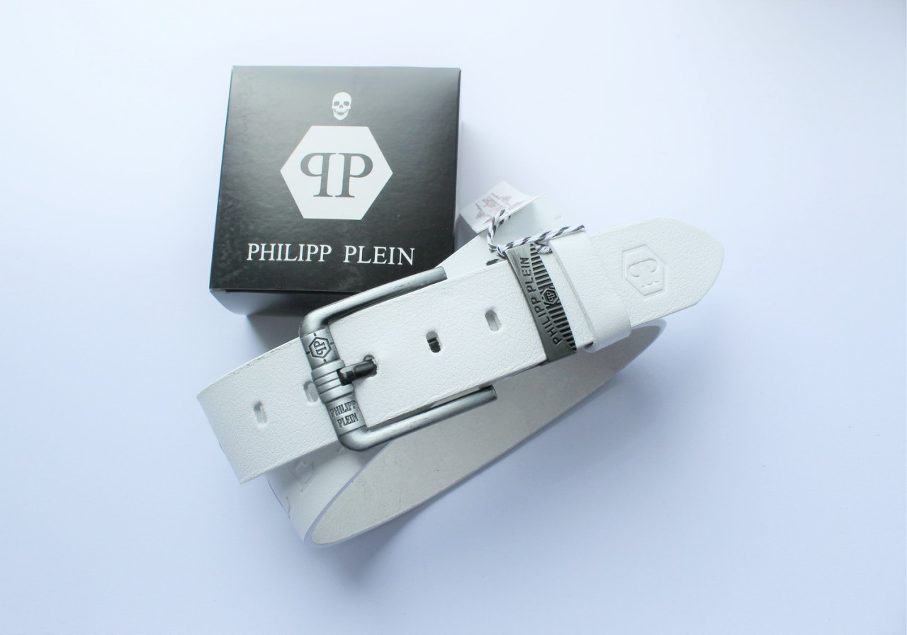 Ремінь Philipp Plein для джинсів білий