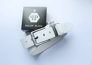 Ремінь Philipp Plein для джинсів білий