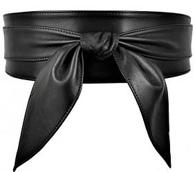 Жіночий пояс кушак широкий чорний