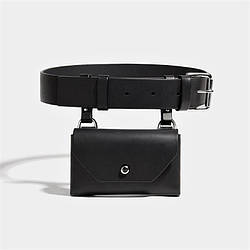 Женский кожаный ремень с подвесным карманом "Novità"