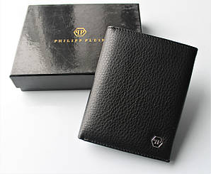Чоловічий шкіряний гаманець Philipp Plein чорний