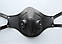 Шкіряна чоловіча маска, респіратор "Стімпанк" чорна, фото 7