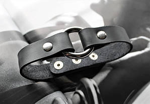 Жіночий чокер з кільцем шкіряний