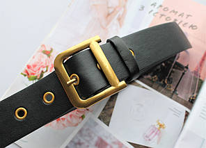 Жіночий ремінь екокожа чорний