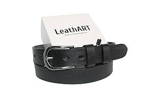 Ексклюзивний жіночий ремінь ручної роботи "Sinfonia" з натуральної чорної шкіри