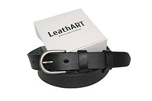 Ексклюзивний жіночий ремінь ручної роботи "Incanto" з натуральної чорної шкіри