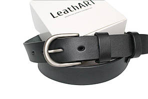 Жіночий ремінь ручної роботи "Incanto" з натуральної чорної шкіри, ексклюзивний дизайн