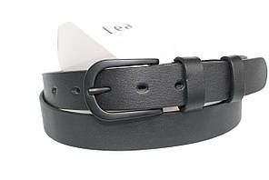 Ексклюзивний жіночий ремінь ручної роботи "Luna" з натуральної чорної шкіри