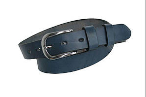 Ексклюзивний жіночий ремінь "Blu" з натуральної синьої шкіри, ручна робота