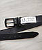 Чоловічий шкіряний подарунковий набір Armani ремінь і гаманець чорні, фото 9