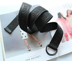 Тренд сезону тканинний ремінь Louis Vuitton чорний