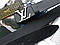 Кожаный ремень LV пряжка матовое серебро, фото 4