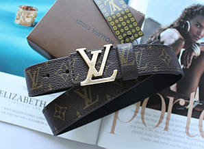 Жіночий шкіряний ремінь коричневий LV