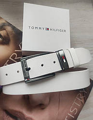 Шкіряний ремінь Томмі білий