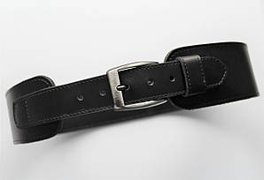 Жіночий широкий шкіряний пояс "Montagna" чорний