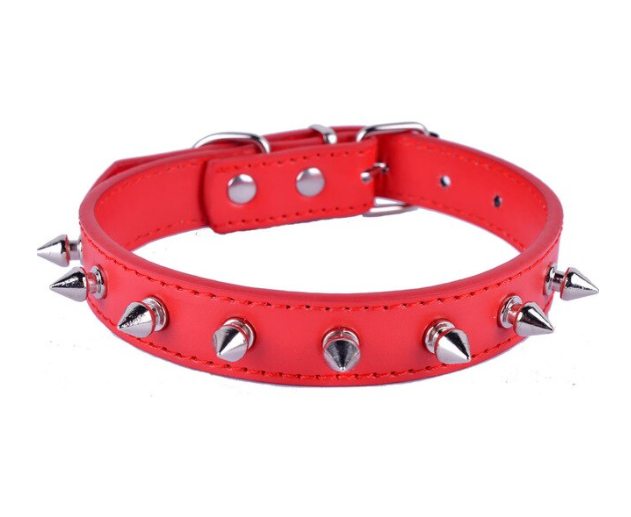 Нашийник з шипами "Lockdog" для невеликих порід собак червоний, фото 1
