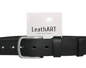 Ексклюзивний жіночий ремінь ручної роботи "Felce" з натуральної чорної шкіри